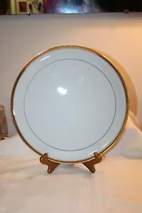 LIMOGES Rehausse Main Round Chop Plate ~ Cake Plate Platter w/Gold Trim 12.5" - Picture 1 of 9