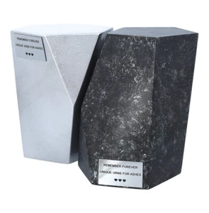 Einzigartige Urnen für Asche Edelstahl-Begleiturne für zwei Skutoid-Urnen - Bild 1 von 9