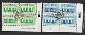CYPRUS, 1984 EUROPA CEPT BRIDGE BRIDGES SET OF 2V CORNER BLOCK 4 USED F.D CANCEL - Picture 1 of 1