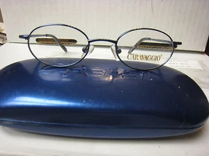 CARAVAGGIO EYEGLASS FRAMES Style ENEA Sz. 42-18-120 in BLUE Free UNGER CASE - Picture 1 of 4