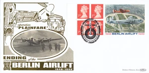 (133993) Libretto ponte aereo Berlino Benham 22CT ORO FDC RAF Lyneham 1999 267/500 - Foto 1 di 3