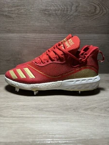 Adidas Icon V tacchetti da baseball in metallo rosso/bianco/oro da uomo taglia 10,5 C1 - Foto 1 di 6