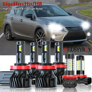 For Lexus CT 200h 2011-2017 Combo 6X 6500K LED Headlight Hi/Lo + Fog Light Bulbs - Picture 1 of 16