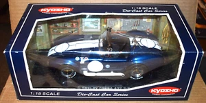 Ford Shelby Cobra 427 S/c 1965 1/18 #7006RS 9800 Kysoho Dk. Blaues Cabrio Neu in OVP - Bild 1 von 13