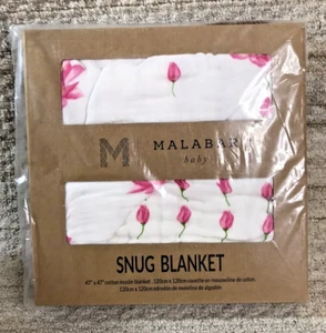 Malabar Muslin Cotton Flower Baby floral Swaddling Security Blanket Lovey 47x47 - Picture 1 of 6