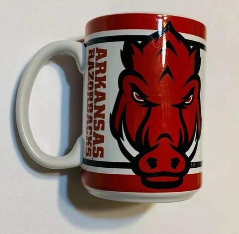 Arkansas Razorbacks Mug Hogs Coffee Cup Large BOLD FIERCE LOGO OF HOG Cover