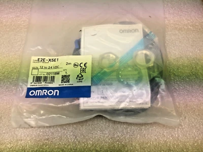 OMRON E2E-X5E1 PROXIMITY SENSOR 12-24VDC 2M 5MM SENSING RANGE NEW IN BOX - Image 1 of 3