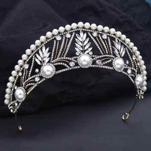 Vintage Prinzessin Diadem Krone Frauen Hochzeit Elegant Königin Braut Geschenk - Bild 1 von 10