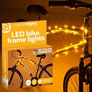 Brightz - CosmicBrightz LED Bike Frame Rope Light, 6.5 ft String Rope, Gold - Picture 1 of 6