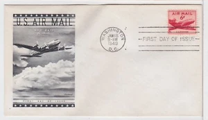 TurtlesTradingPost- 6 Cent Airmail 1949 FDC #C39 Fleetwood Cachet - Picture 1 of 1