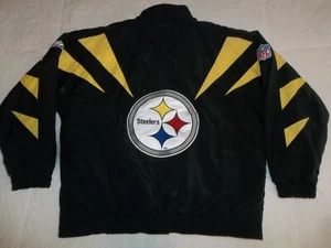 VINTAGE Pittsburgh Steelers ProLine Apex One SHARKTOOTH Jacket Coat MENS L Large - Picture 1 of 19