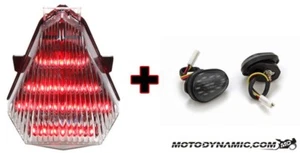 ajuste 06-07 Yamaha R6 SECUENCIAL Luz trasera CLARA + LED Montaje al ras Señales de giro - Imagen 1 de 1