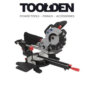 Sealey SMS216 216mm Sliding Compound Mitre Saw 1450W 230V - Image 1 of 2
