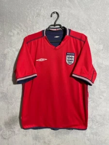 England Away football shirt 2002 - 2004 Double Sided Jersey Umbro Mens Size L - Picture 1 of 16
