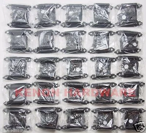 Lot of 40 Pairs (80pcs) Self Closing Flush OVERLAY Cabinet Hinges - Black - Picture 1 of 5