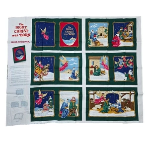 The Night Christ was Born Cloth Story Book Fabric Panel Cut & Sew 1994 OOP - Picture 1 of 12