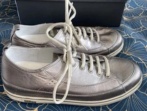Fitflop Gold Metallic Leather Trainers Size 6 39 Good Condition - Picture 1 of 11