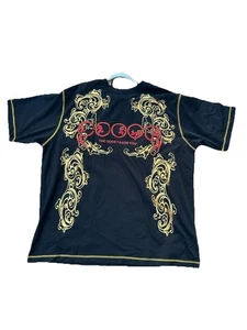 COOGI Embroidered Red Black Gold Short Sleeve Shirt Mens Size 4XL Cotton - Picture 1 of 14