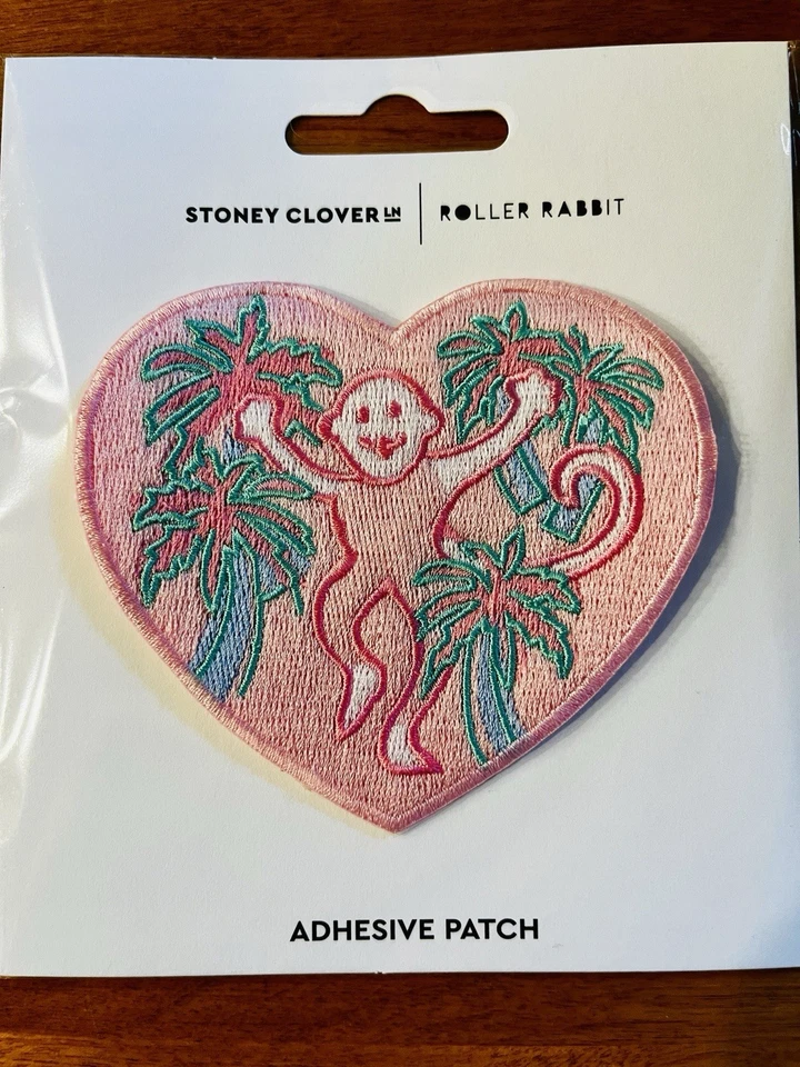 Stoney Clover Lane Roller Rabbit Heart Monkey patch stick Adhesive NEW - Image 1 of 1