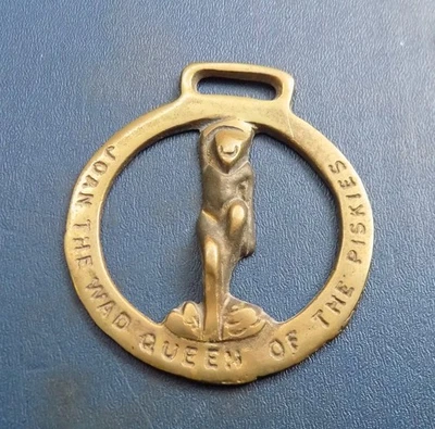 Vintage Horse Brass JOAN THE WAD QUEEN OF THE PIXIES rare and sought after - Image 1 of 3