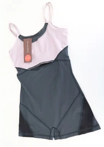 SWEATY BETTY Passe Dance Bodysuit XS/S Grey Purple Stretch Jumpsuit Women's - Picture 1 of 7
