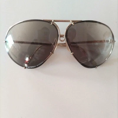 Vintage Porsche Design Carrera Aviator Sunglasses Gold Frame Brown Lenses - Image 1 of 4