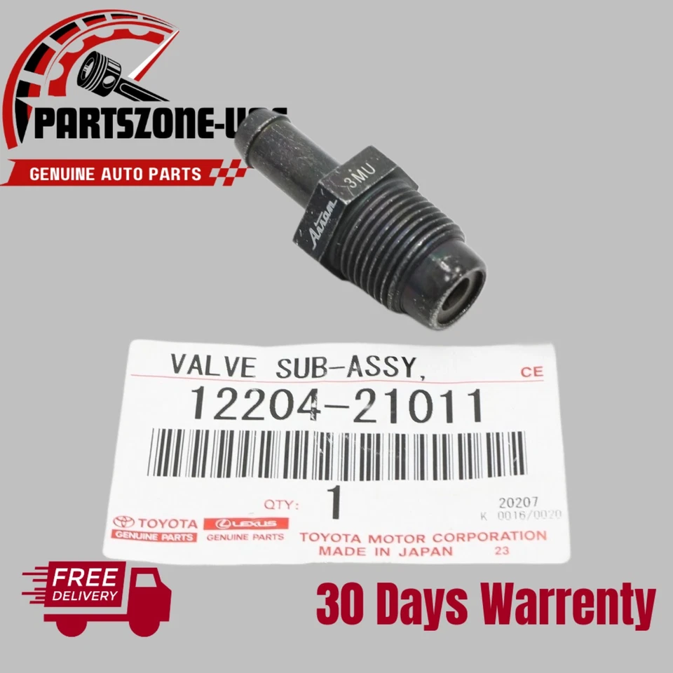 12204-21011 Genuine Toyota VALVE SUB-ASSY, VENTILATION OEM - Imagem 1 de 1