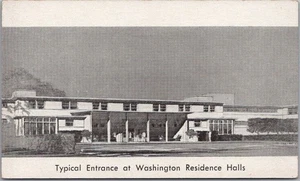 Postal de Arlington, Virginia de 1940 WASHINGTON RESIDENCE HALLS "Entrada típica" - Imagen 1 de 2