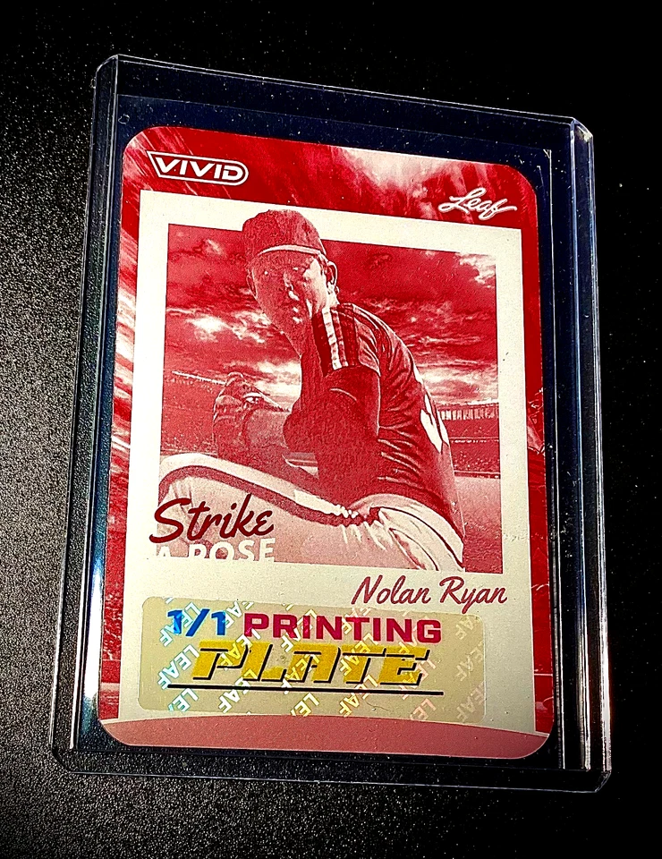 Placa de impresión vívida de hojas Nolan Ryan 1/1 2024 SP béisbol 1 de 1 rara solo 1 loca Foto 1 de 4