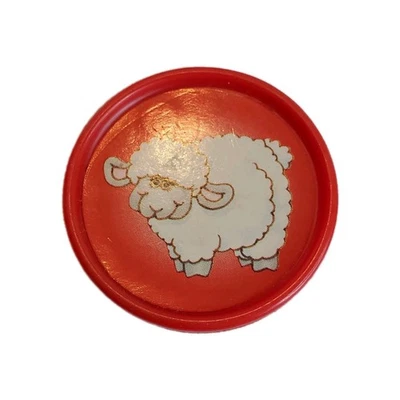 Fisher Price Barnyard Bingo 1994 Repuesto 1 Oveja Roja Moneda Ficha Juego Foto 1 de 2