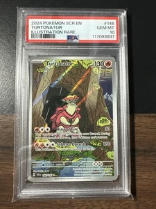 Pokémon Sv07 2024: Stellar Crown Turtonator Holo IR 146/142 PSA 10 gemas MT - Imagen 1 de 2