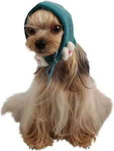 Puppia Dog Stocking Cap Hat Blue Small Breeds  Acrylic - Lg Authentic OBO