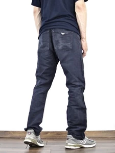 Vintage Armani Jeans Blue Linen Pants Size 30 / 32 - Picture 1 of 10