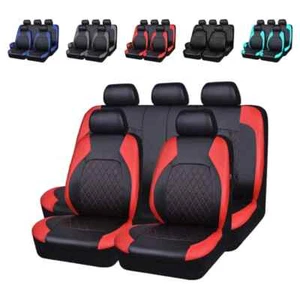 Car Seat Covers Full Set Waterproof Front And Back Seat Protector Hook Universal - Picture 1 of 28