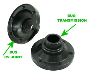 EMPI 16-2299 Chromoly Drive Flanges VW BUG TRANS to BUS CV Joints VW BUGGY BAJA - Picture 1 of 2