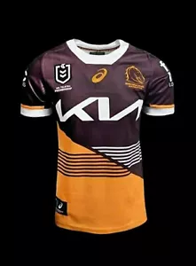 NEW 2024 NRL Broncos Jerseys Broncos RUGBY LEAGUE Brisbane Broncos Jersey LARGE - Picture 1 of 2