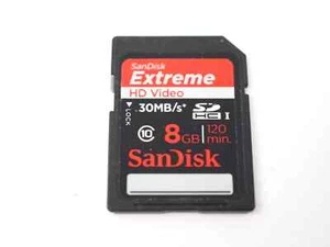 Sandisk 8 GB Extreme SDHC Card Class 10 (SDSDX3-008G-A31) - Picture 1 of 3