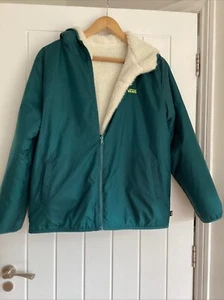 A "VANS OFF THE WALL" HARVARD REVERSIBLE JACKET TEAL/CREAM (M) - Picture 1 of 8