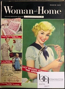 Vintage Woman and Home, English Magazine March 1959 - Knitting Patterns Recipes - Picture 1 of 7