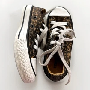 Tenis CONVERSE All Star Bronzy Marrón Metálico y Negro Estampado Leopardo Junior 11 - Imagen 1 de 13