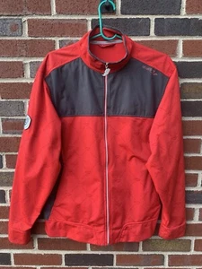 Saucony Jacket HTF Mens Medium Running Full Zip Lightweight Red Black Polyester - Picture 1 of 9