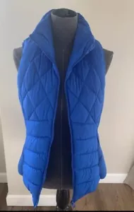 NWT Bernardo Women's Performance Goose Down Puffer Vest Medium Royal Blue Packab - Picture 1 of 9