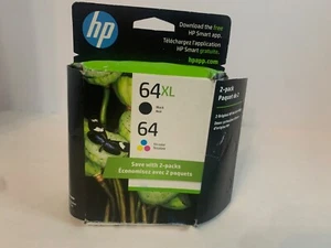 Genuine HP 64XL Black & 64 Tri Color Ink Cartridges June 2026 - (2-Pack) - Bild 1 von 8