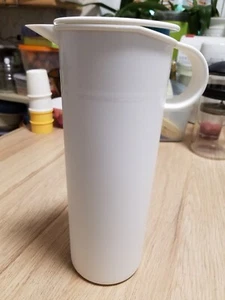 Tupperware- Isolierkannen Preludio Teekanne Kanne Kaffeekanne 1 L, Weiß, rund - Bild 1 von 5