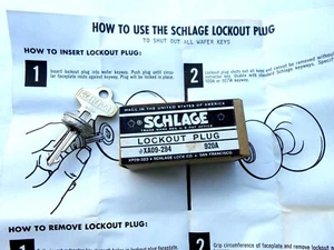SCHLAGE lock LOCKOUT PLUG LOCKSMITH TOOL 920A - Picture 1 of 2