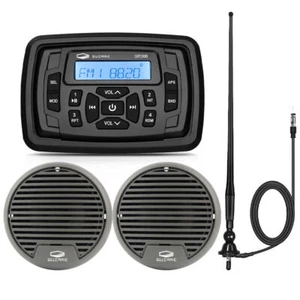 Bluetooth Bootsradio mit 3 zoll Wasserdichten Bootslautsprechern und Antenne - Bild 1 von 12
