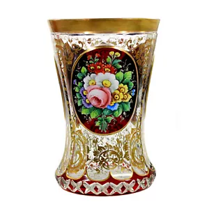 Tazza in vetro di cristallo con medaglioni levigati, Capanna Giuseppina - Foto 1 di 8