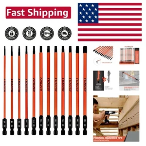 12Pcs Long Torx Bit Set 6-Inch (152mm), T7 To T40, Magnetic Security Tamper Star - Picture 1 of 9
