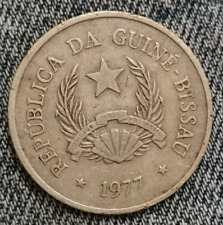 1977 GUINEA BISSAU 5 PESOS KM# 20