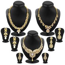 New Glamorous Necklace Set Combo for Women - 3 Necklace + 3 Pair of Earring